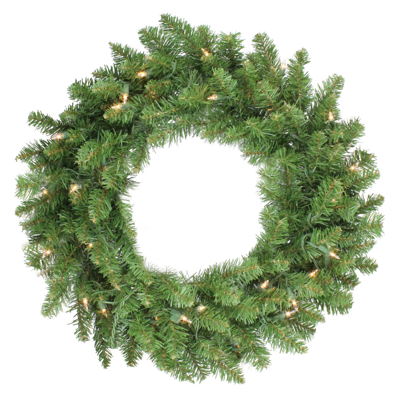 24" Pre-Lit Eastern Pine Artificial Christmas Wreath - Clear Lights