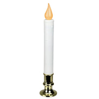 Thumbnail for White LED Flickering Christmas Candle Lamp with Brass Base - 9 inch