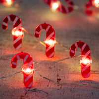 Thumbnail for 10-Count LED Candy Cane Christmas Fairy Lights, 5.25ft, Copper Wire