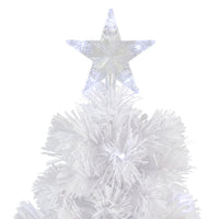 3' Pre-Lit LED Color Changing White Fiber Optic Artificial Christmas Tree