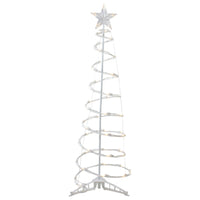 4ft LED Lighted Spiral Cone Tree Outdoor Christmas Decoration, Warm White Lights