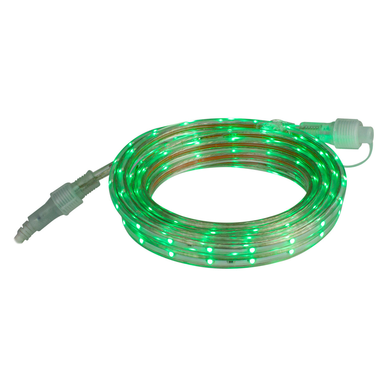 Green LED Outdoor Christmas Linear Tape Lighting - 30 ft Clear Tube