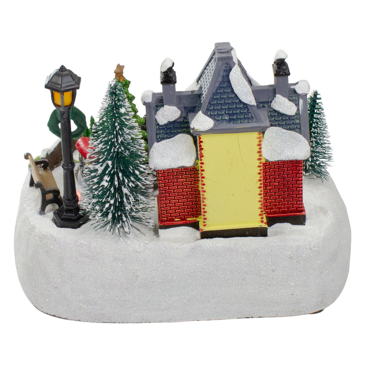 7" Lighted Christmas Village with Moving Train