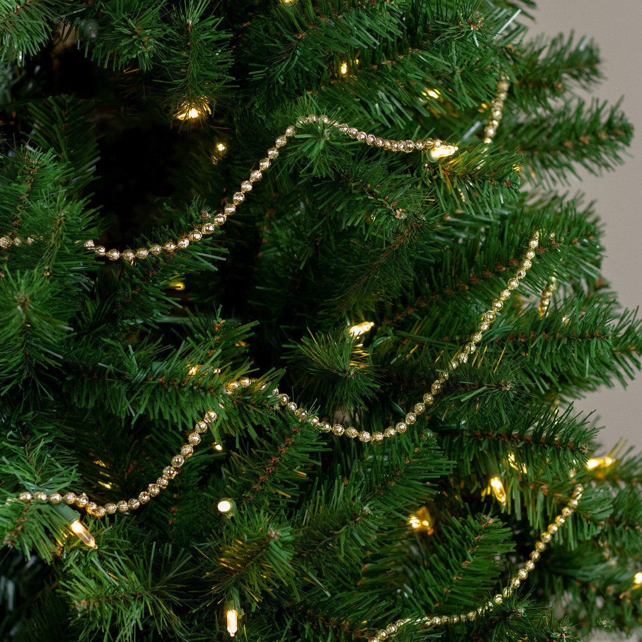 15' x 0.25" Celestial Gold Lame Beaded Artificial Christmas Garland - Unlit