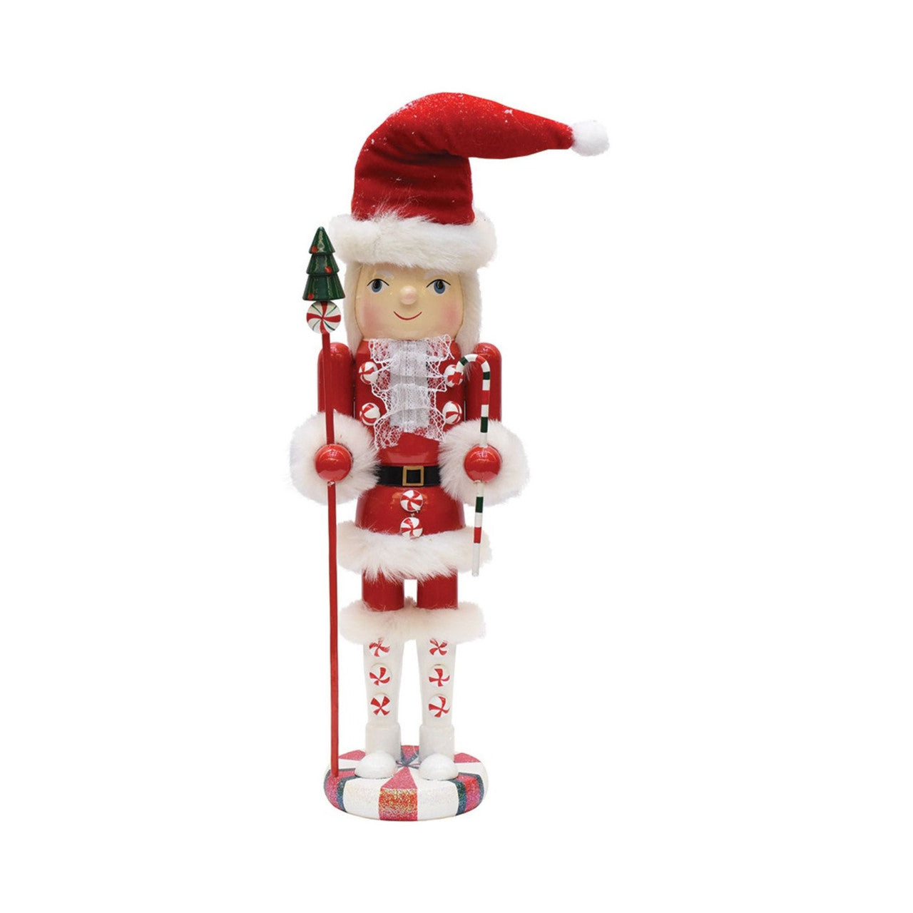 18.5" Red and White Mrs. Claus Christmas Nutcracker