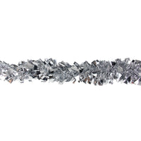 Thumbnail for 12' Shiny Holographic Silver Boa Christmas Tinsel Garland - Unlit