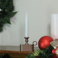 Thumbnail for Club Pack of 12 White and Brown LED Christmas Candle Lamp with Base 11