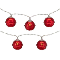 Thumbnail for 10-Count LED Red Christmas Bells Fairy Lights, 5.5ft, Copper Wire