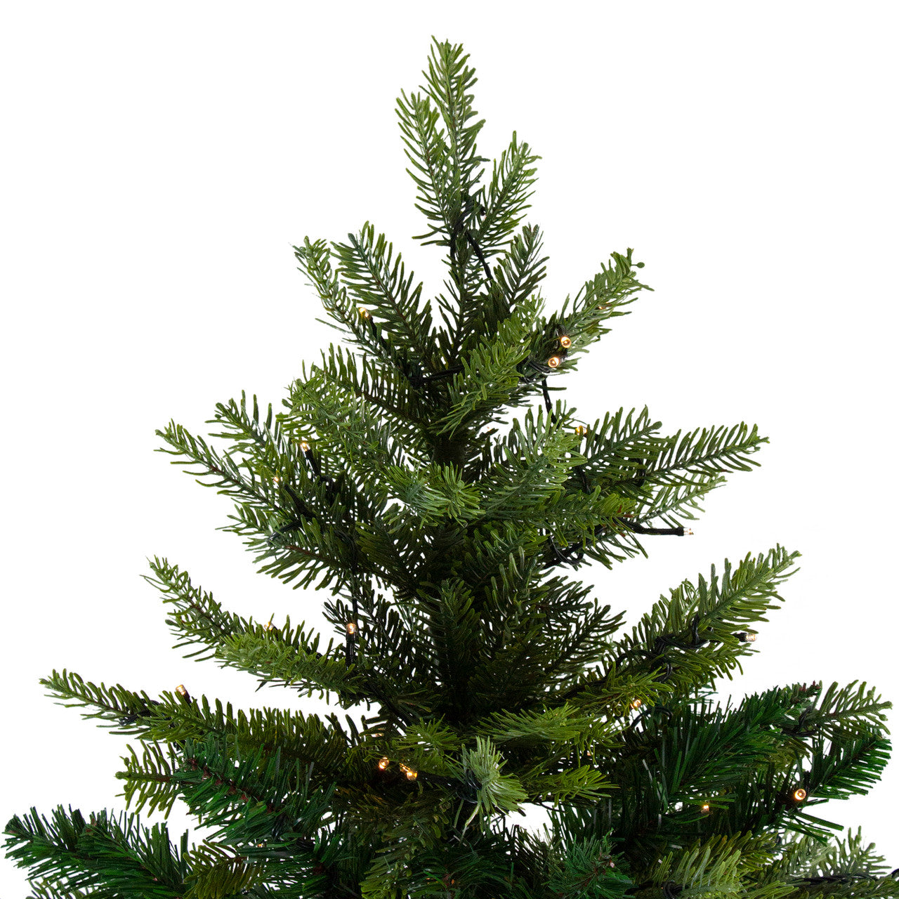 7.5' Pre-Lit Full Woodcrest Pine Artificial Christmas Tree - Warm White LED Lights