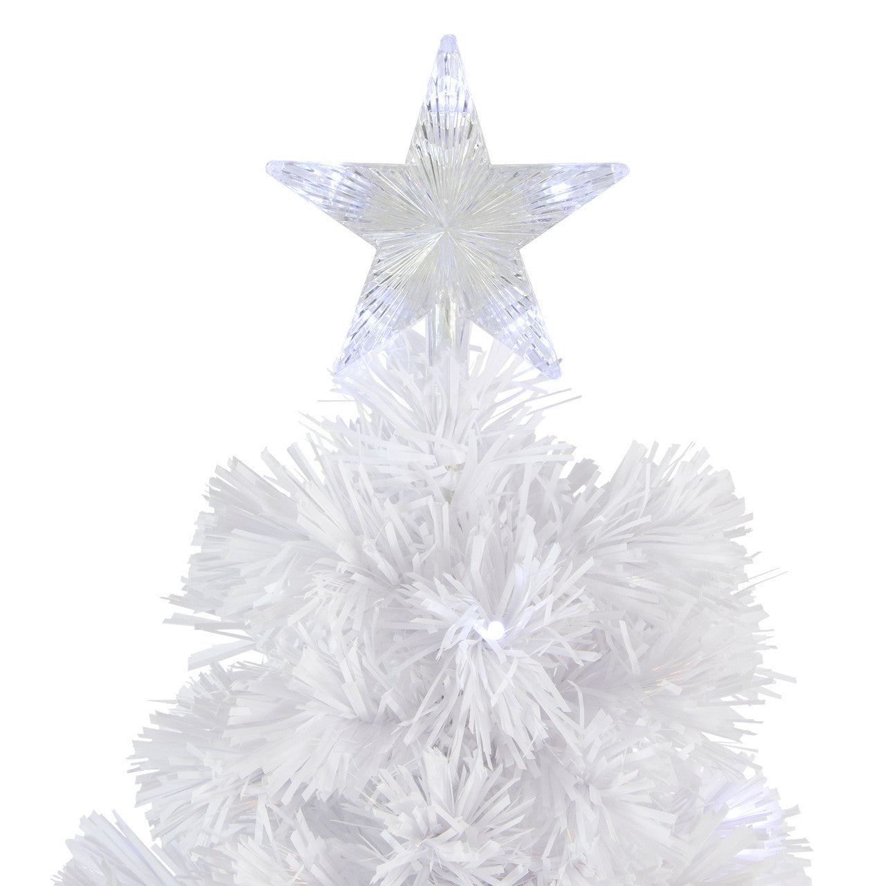 4' Pre-Lit Slim Color Changing Fiber Optic Artificial Christmas Tree - Multicolor LED Lights