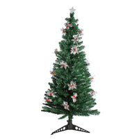 6' Pre-Lit Fiber Optic Slim Profile Artificial Christmas Tree - Multicolor Lights