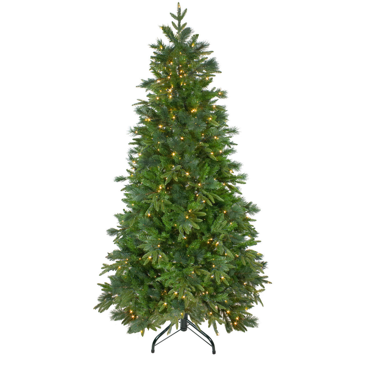 7.5' Pre-Lit Rosemary Emerald Angel Pine Artificial Christmas Tree - Warm White LED Lights