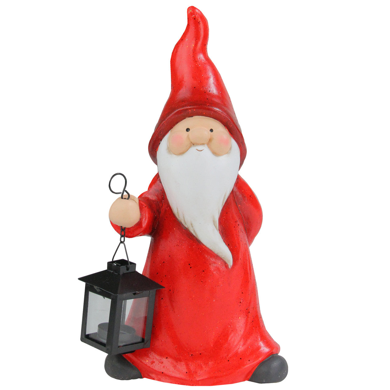 12" Whimsical Santa Claus Gnome with Lantern Christmas Figure