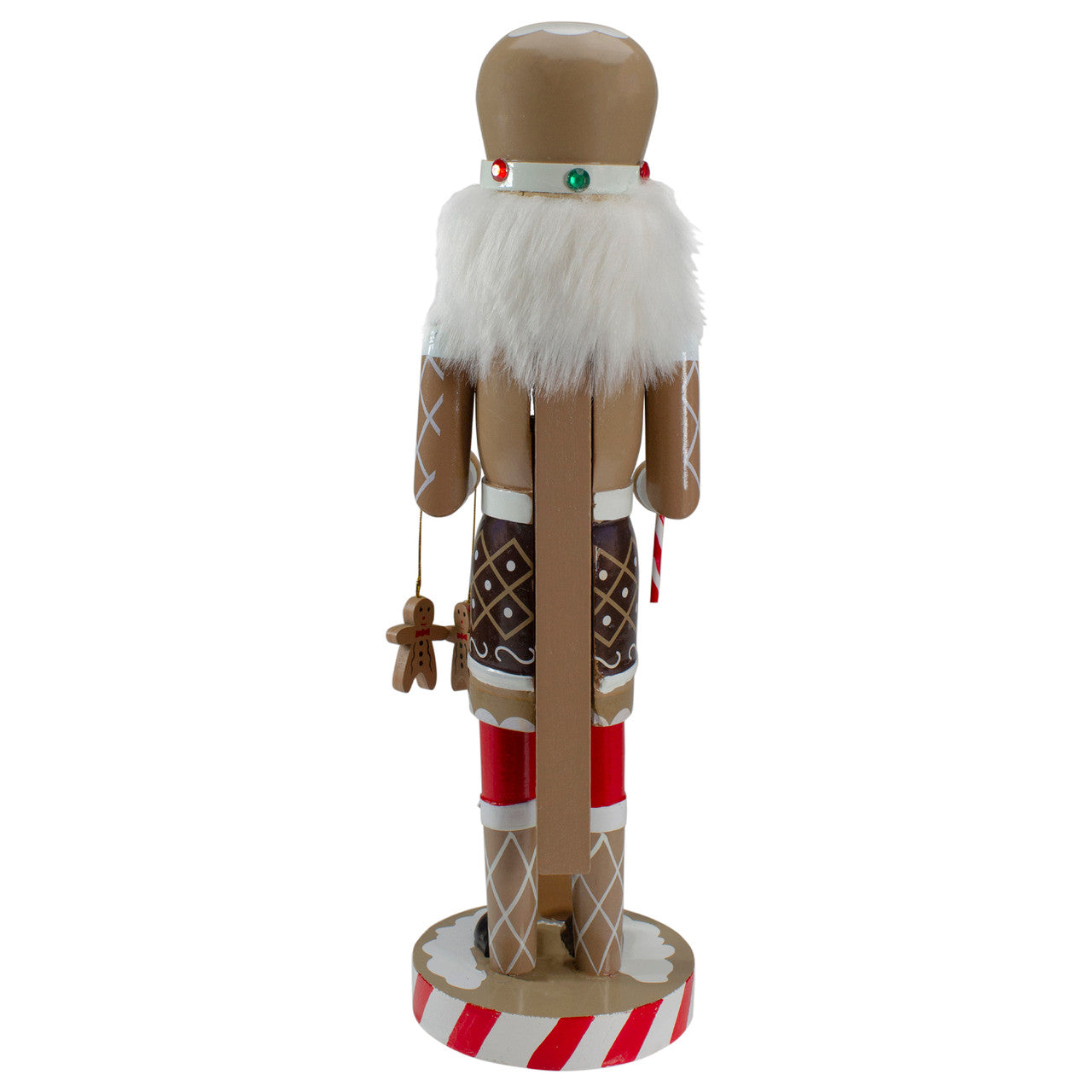 14" Beige and Red Wooden Christmas Nutcracker Gingerbread Chef