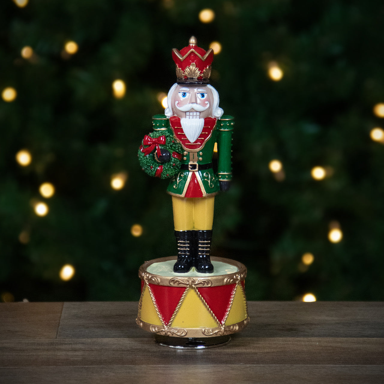 8.25" Musical Revolving Christmas Nutcracker Figure