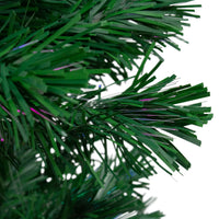 5' Pre-Lit Slim Pine Spiral Artificial Christmas Tree - Multicolor Fiber Optic Lights