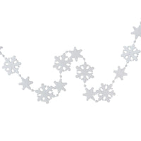 Thumbnail for 8' White Snowflake Beaded Christmas Garland