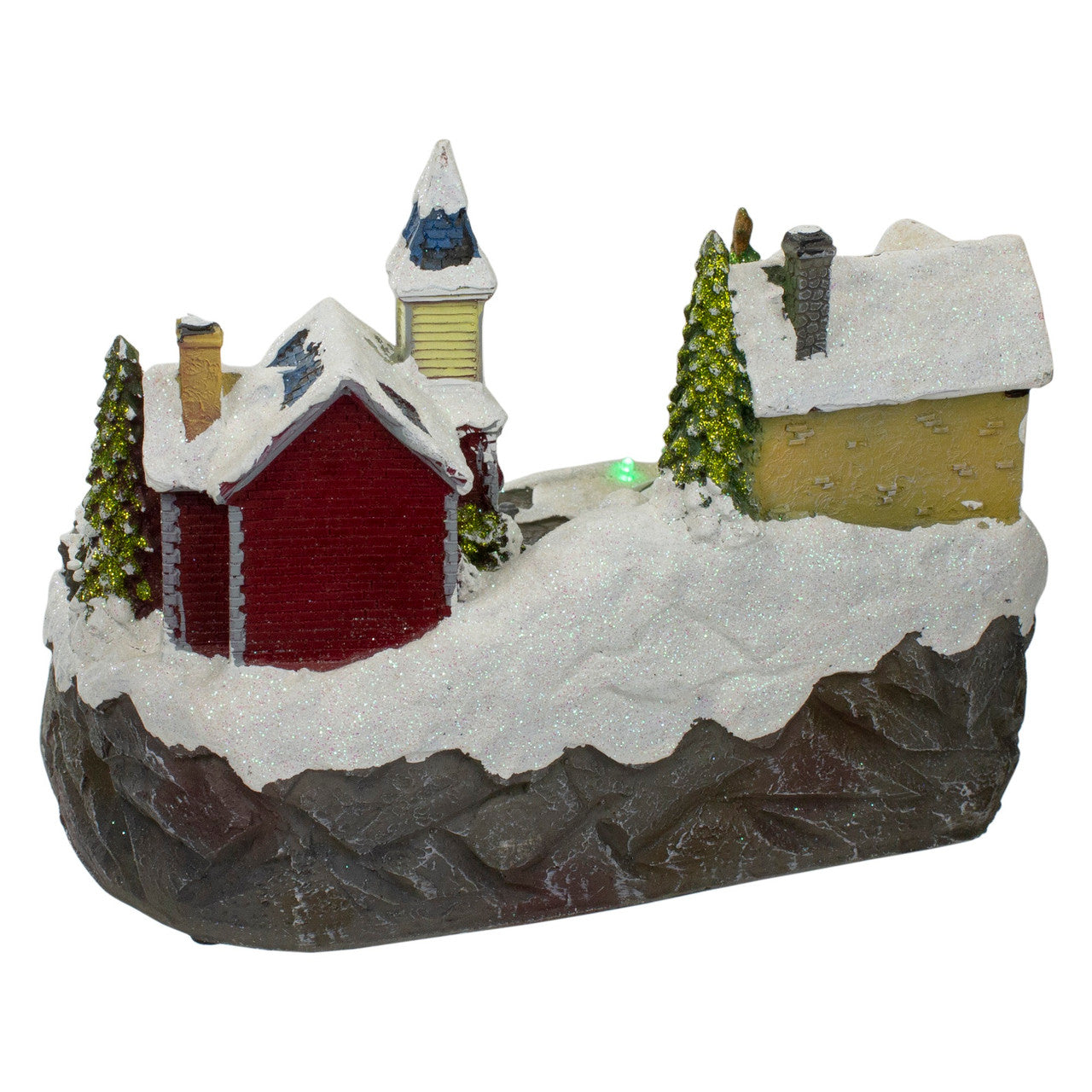 9" Lighted and Animated Christmas Village Scene with a Moving Christmas Tree