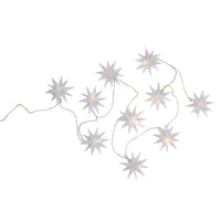 Thumbnail for 10-Count LED White Star Christmas Fairy Lights, 5.25ft, Copper Wire