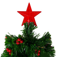 4' Pre-Lit Color Changing Artificial Christmas Tree with Red Berries