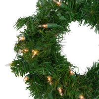 Pre-Lit Deluxe Windsor Pine Artificial Christmas Wreath - 12-Inch, Clear Lights