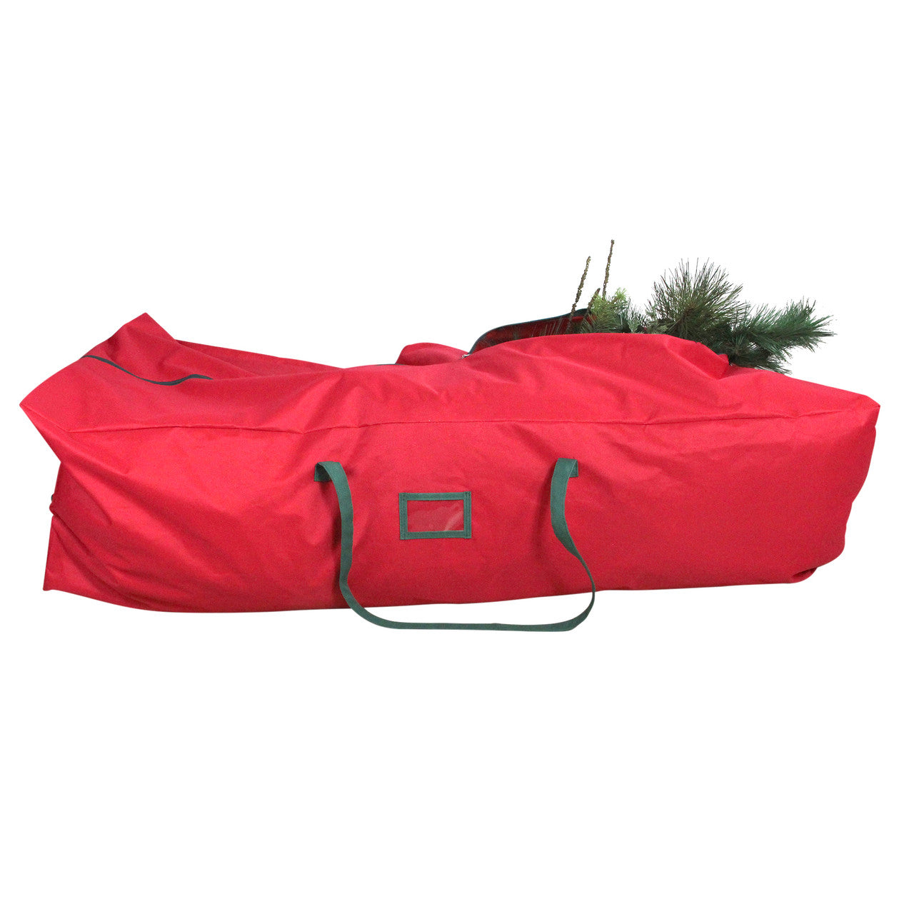 7.5’ Red and Green Rolling Artificial Christmas Tree Storage Bag