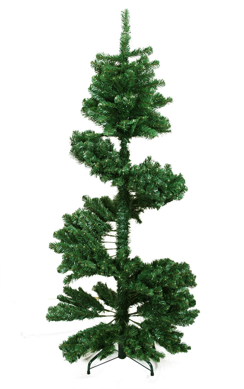 5.5' Green Slim Spiral Pine Artificial Christmas Tree - Unlit