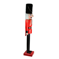 6' Giant Commercial Size Wooden Red and Black Christmas Nutcracker Soldier