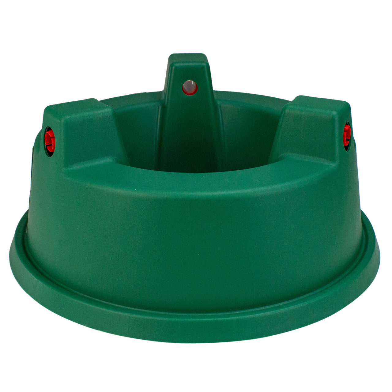 13" Wide Mouth Green and Red Watering Christmas Tree Stand - Trees Up To 7ft