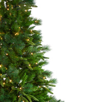 7.5' Pre-Lit Rosemary Emerald Angel Pine Artificial Christmas Tree - Warm White LED Lights