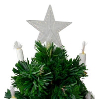 3' Pre-Lit Potted Medium Artificial Christmas Tree with Candles - Multi Color Lights