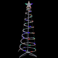 4ft LED Lighted Spiral Cone Tree Outdoor Christmas Decoration, Multi Lights