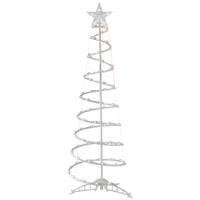 4ft Lighted Spiral Cone Tree Outdoor Christmas Decoration, Clear Lights