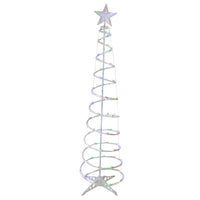 Thumbnail for 6ft LED Lighted Spiral Cone Tree Outdoor Christmas Decoration, Multi Lights