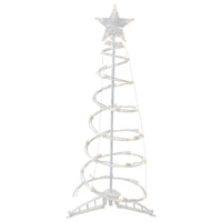 3ft LED Lighted Spiral Cone Tree Outdoor Christmas Decoration, Warm White Lights