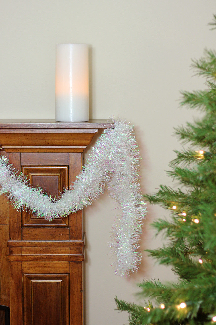 50' x 3" Iridescent Artificial Tinsel Christmas Garland - Unlit