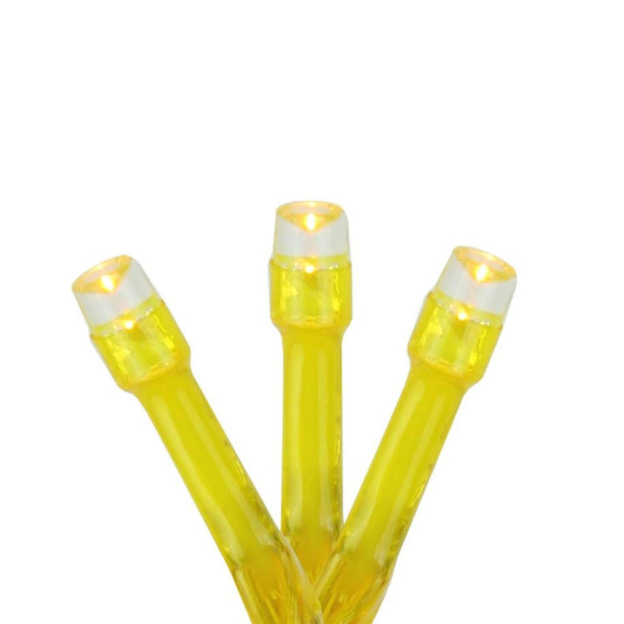 Set of 20 Battery Operated Yellow LED Wide Angle Christmas Lights – Yellow Wire