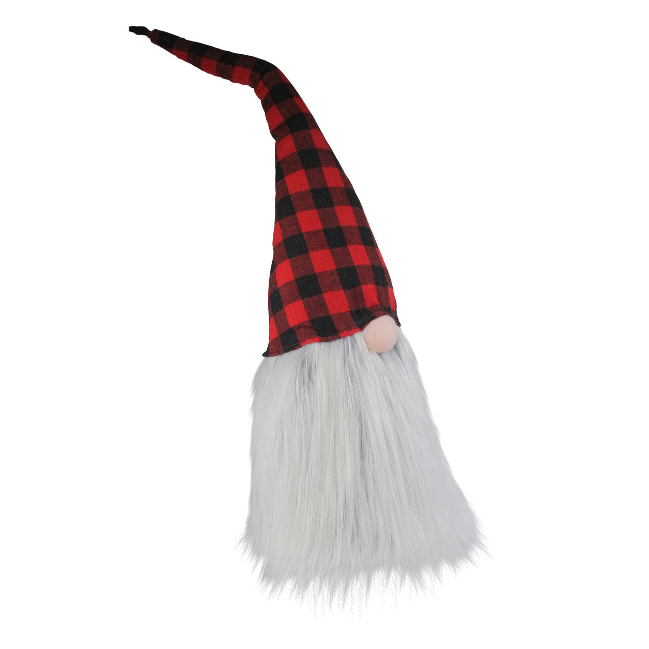 28" Red and Black Buffalo Plaid Christmas Tabletop Gnome