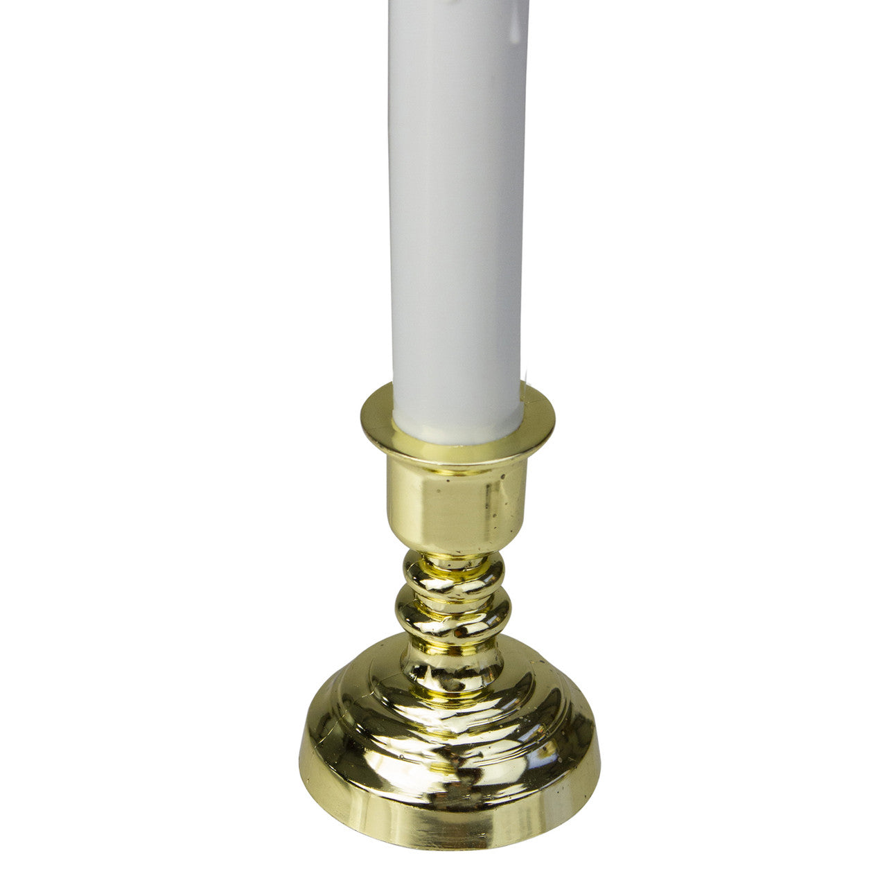 8.5" White LED Christmas Candle Lamp with Automatic Timer