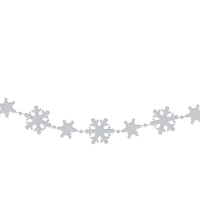 Thumbnail for 8' White Snowflake Beaded Christmas Garland