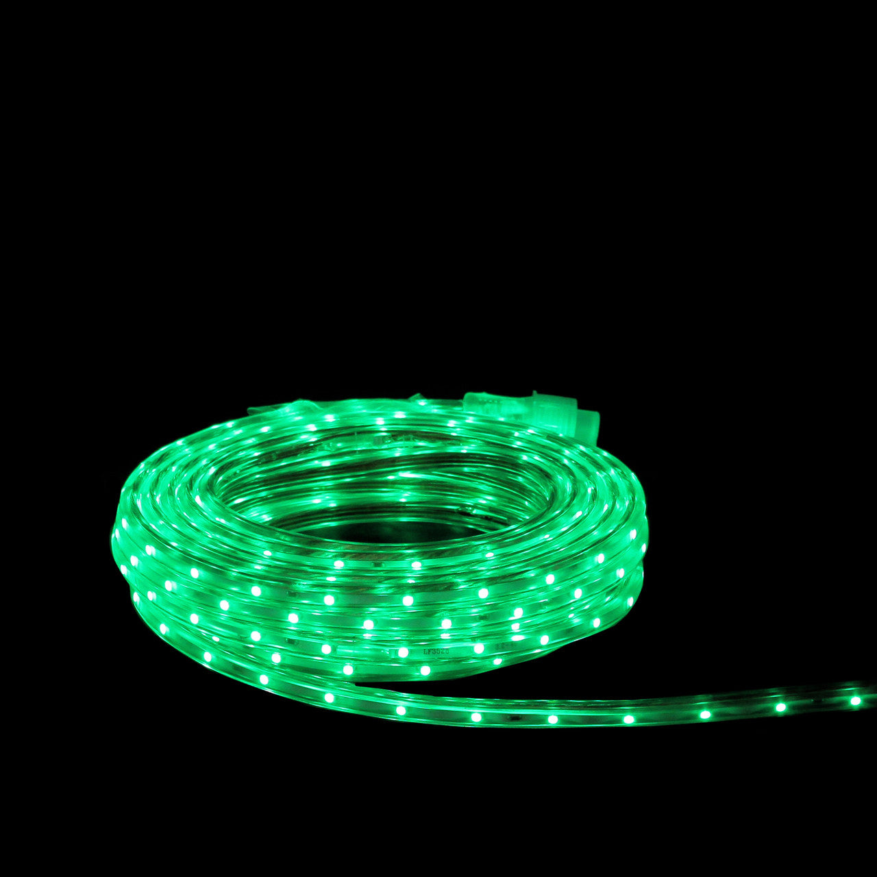 Green LED Outdoor Christmas Linear Tape Lighting - 30 ft Clear Tube