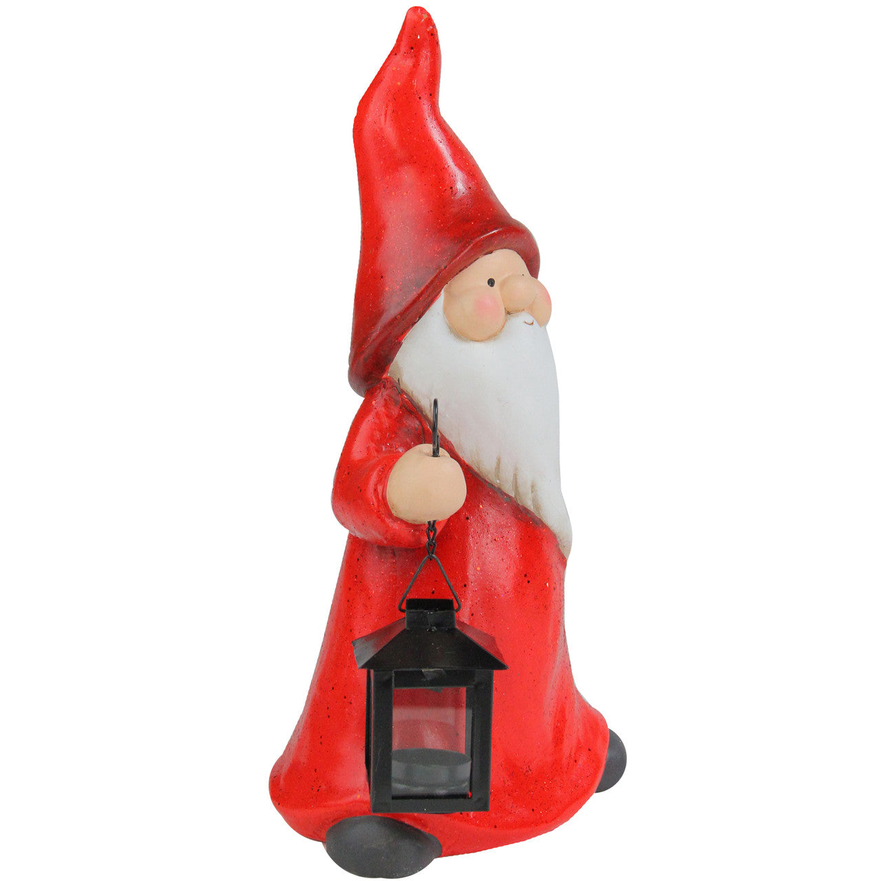 12" Whimsical Santa Claus Gnome with Lantern Christmas Figure