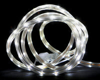 Thumbnail for Pure White LED Linear Outdoor Christmas Tape Light - 10 ft White Wire