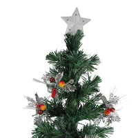 6' Pre-Lit Fiber Optic Slim Profile Artificial Christmas Tree - Multicolor Lights