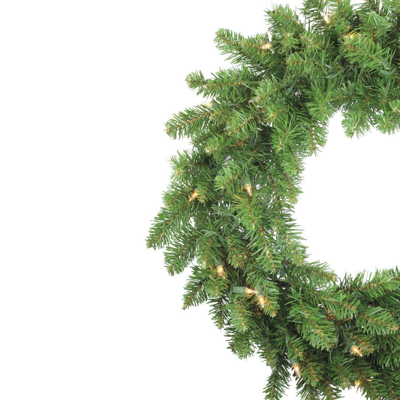 24" Pre-Lit Eastern Pine Artificial Christmas Wreath - Clear Lights