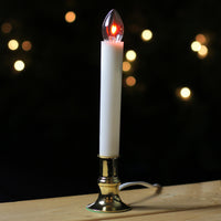 White Flicker Flame Christmas Candle Lamp - 8.75 Inch