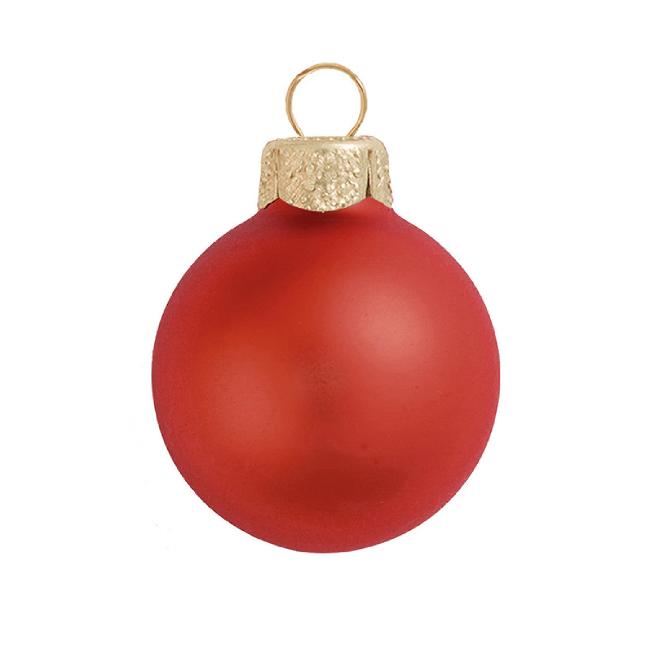 Matte Fire Orange Glass Ball Christmas Ornament 7" (180mm)