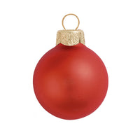 Matte Fire Orange Glass Ball Christmas Ornament 7