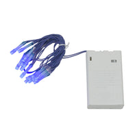 Thumbnail for 15 Battery Operated Blue Micro LED Christmas Lights - 4.8 ft Blue Wire