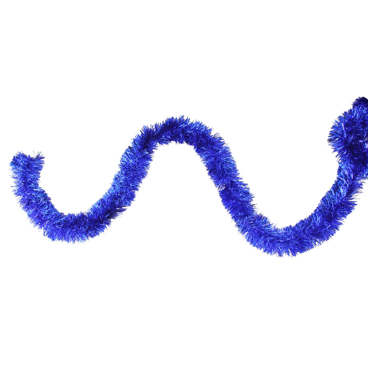 12' x 2.5" Traditional Tinsel Lavish Blue Artificial Christmas Garland - Unlit